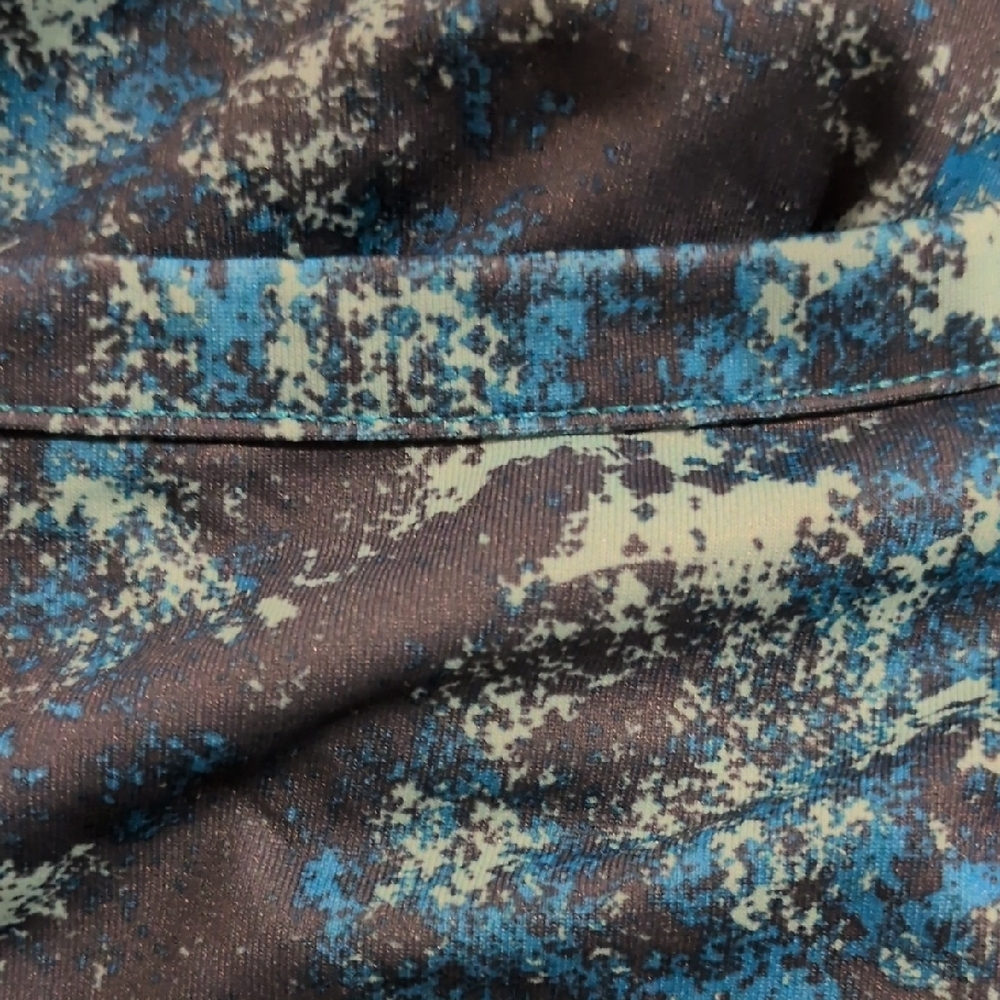 Elegant Blue Patterned Sleeveless Dress - Picture 3 of 4